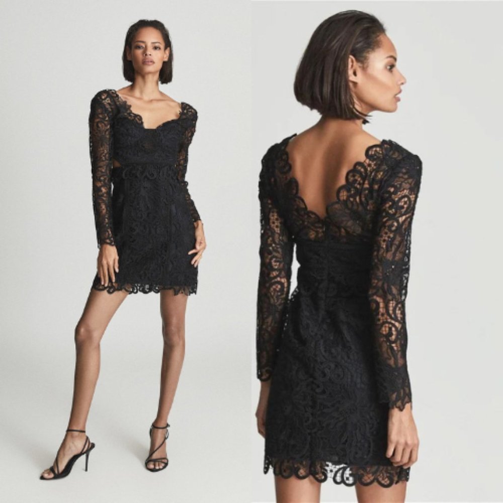 Reiss Erica Lace Bodycon Mini Dress